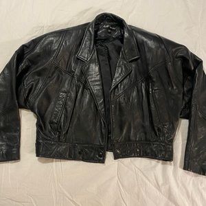 L.A. Studio vintage cropped genuine leather jacket